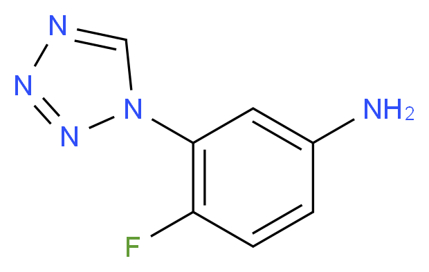 4-fluoro-3-(1H-1,2,3,4-tetrazol-1-yl)aniline_分子结构_CAS_924871-65-8