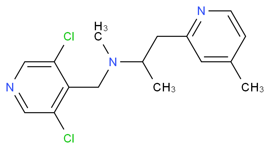 N-[(3,5-dichloropyridin-4-yl)methyl]-N-methyl-1-(4-methylpyridin-2-yl)propan-2-amine_分子结构_CAS_)