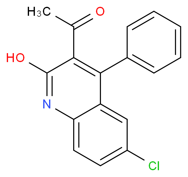 1-(6-Chloro-2-hydroxy-4-phenylquinolin-3-yl)-ethanone_分子结构_CAS_58375-08-9)