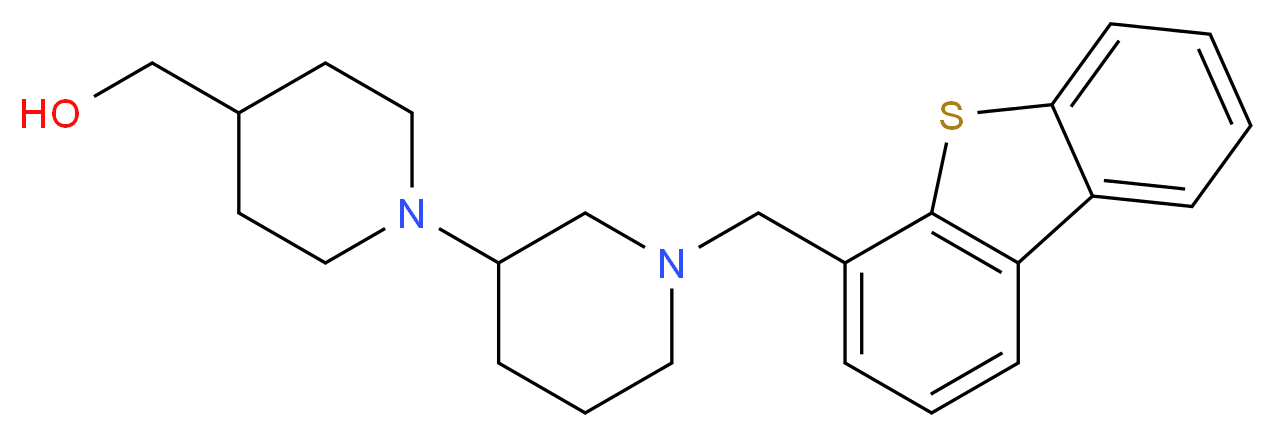 [1'-(dibenzo[b,d]thien-4-ylmethyl)-1,3'-bipiperidin-4-yl]methanol_分子结构_CAS_)