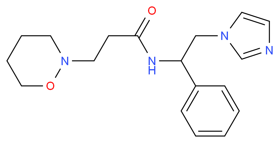 N-[2-(1H-imidazol-1-yl)-1-phenylethyl]-3-(1,2-oxazinan-2-yl)propanamide_分子结构_CAS_)