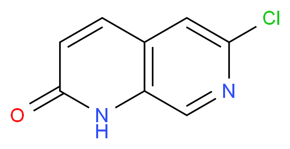 6-chloro-1,2-dihydro-1,7-naphthyridin-2-one_分子结构_CAS_93493-68-6