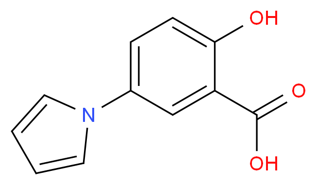 2-hydroxy-5-(1H-pyrrol-1-yl)benzoic acid_分子结构_CAS_53242-70-9