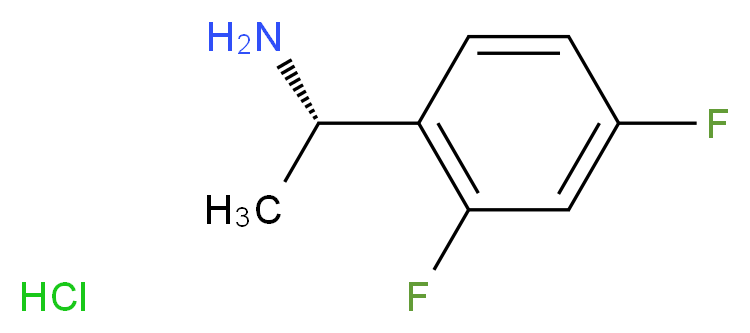 (S)-1-(2,4-Difluorophenyl)ethanaMine hydrochloride_分子结构_CAS_844647-37-6)