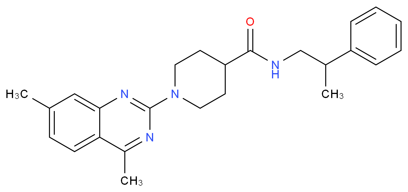 1-(4,7-dimethyl-2-quinazolinyl)-N-(2-phenylpropyl)-4-piperidinecarboxamide_分子结构_CAS_)
