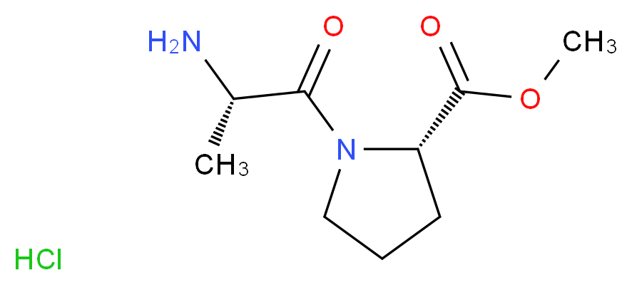 (S)-Methyl 1-((S)-2-aMinopropanoyl)pyrrolidine-2-carboxylate hydrochloride_分子结构_CAS_71067-42-0)