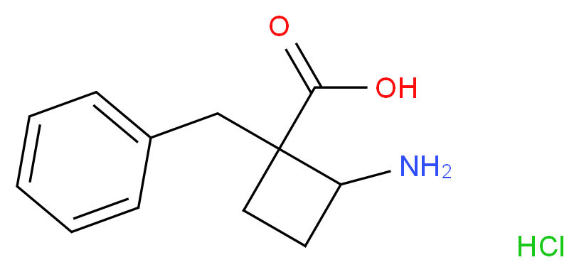 2-amino-1-benzylcyclobutane-1-carboxylic acid hydrochloride_分子结构_CAS_86116-84-9