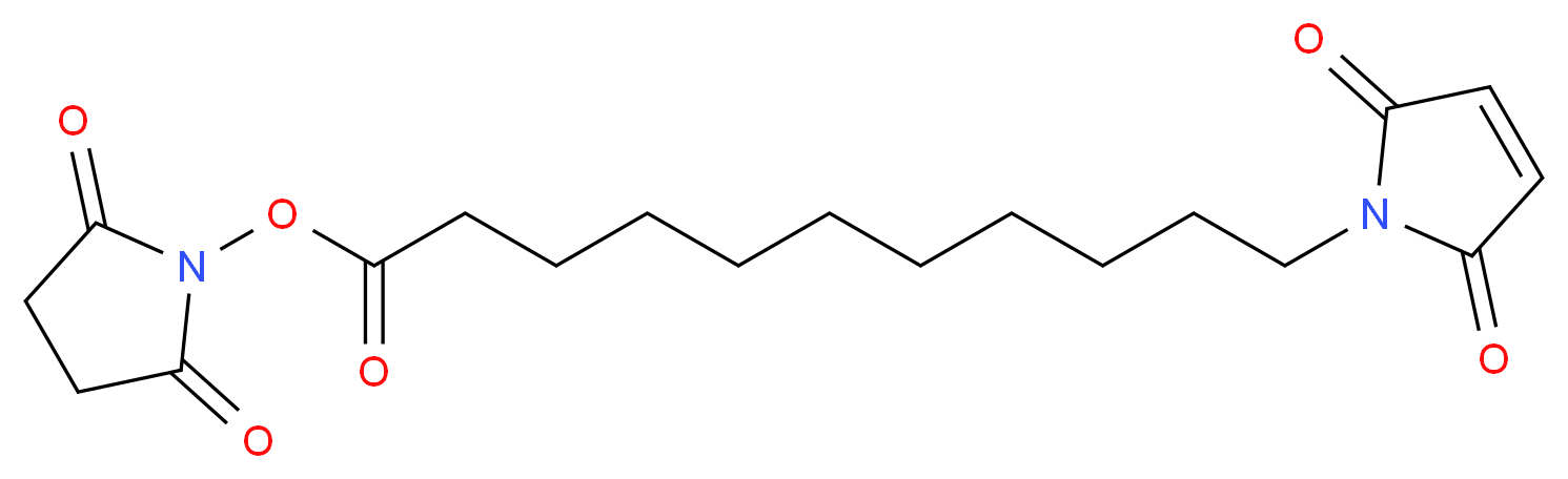 11-(Maleimido)undecanoic acid N-succinimidyl ester_分子结构_CAS_87981-04-2)