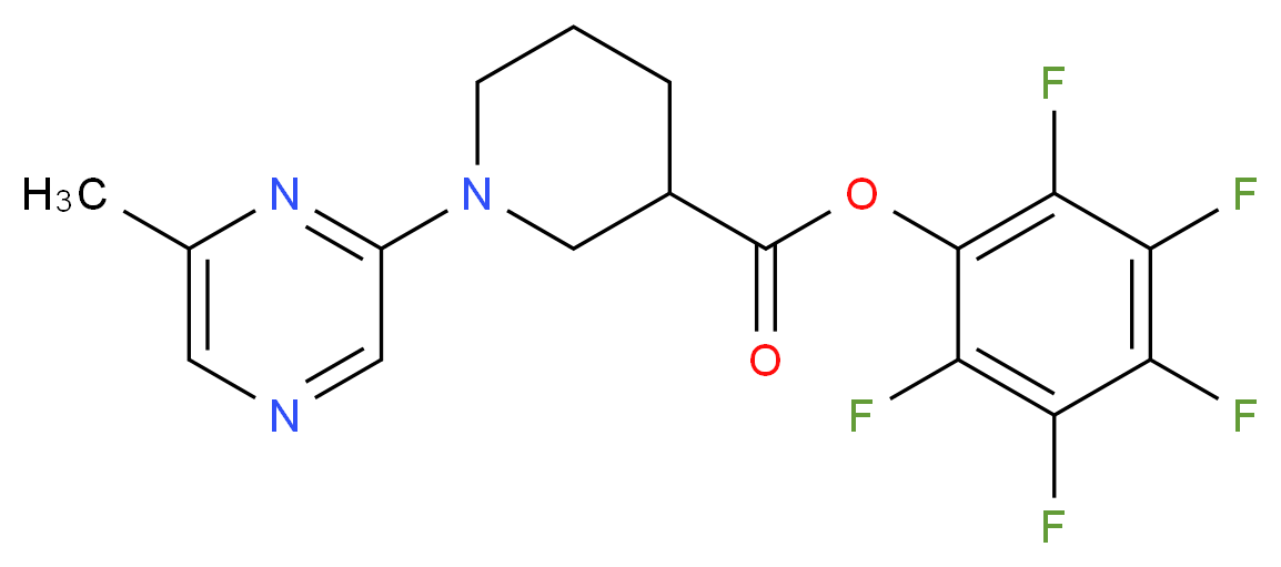 pentafluorophenyl 1-(6-methylpyrazin-2-yl)piperidine-3-carboxylate_分子结构_CAS_941716-83-2