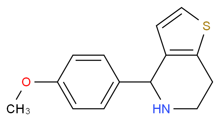 4-(4-methoxyphenyl)-4,5,6,7-tetrahydrothieno[3,2-c]pyridine_分子结构_CAS_213462-19-2)