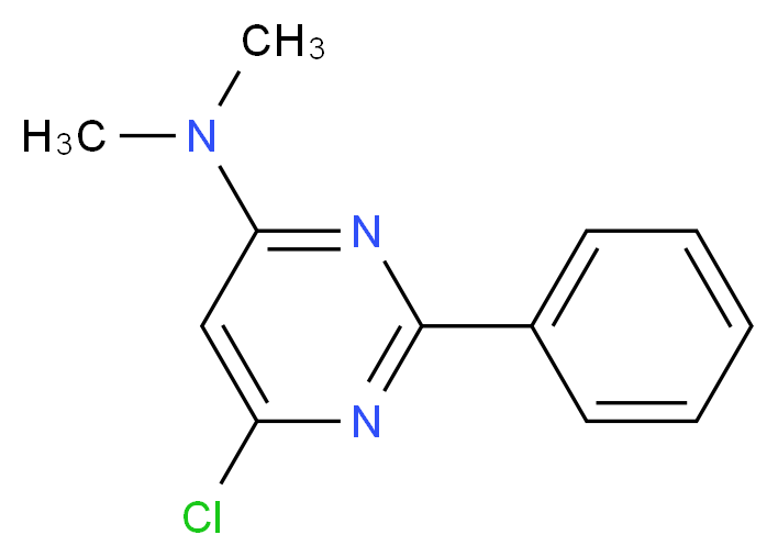 6-chloro-N,N-dimethyl-2-phenylpyrimidin-4-amine_分子结构_CAS_58514-86-6