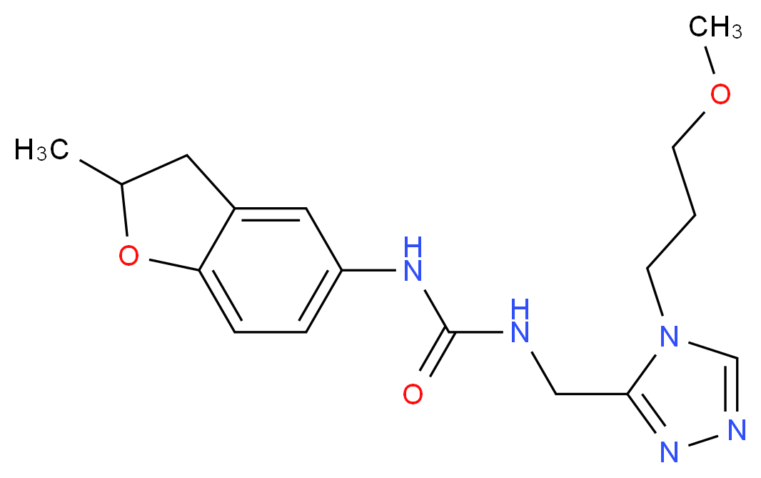 N-{[4-(3-methoxypropyl)-4H-1,2,4-triazol-3-yl]methyl}-N'-(2-methyl-2,3-dihydro-1-benzofuran-5-yl)urea_分子结构_CAS_)