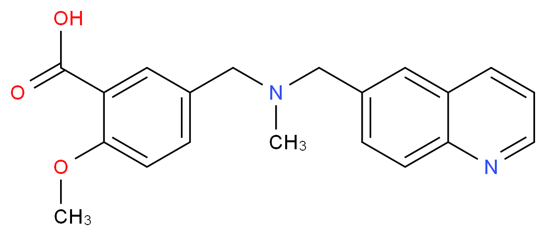 2-methoxy-5-{[methyl(quinolin-6-ylmethyl)amino]methyl}benzoic acid_分子结构_CAS_)