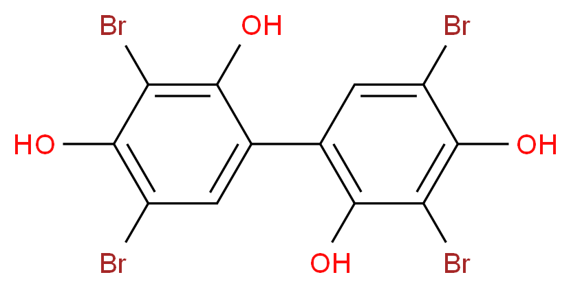 3,3',5,5'-Tetrabromobiphenyl-2,2',4,4'-tetrol_分子结构_CAS_27951-69-5)