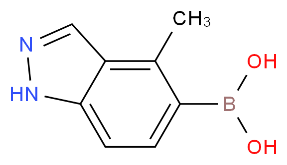 4-Methyl-1H-indazole-5-boronic acid_分子结构_CAS_)