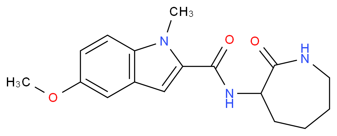 5-methoxy-1-methyl-N-(2-oxo-3-azepanyl)-1H-indole-2-carboxamide_分子结构_CAS_)