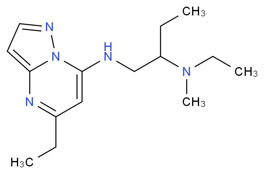 N~2~-ethyl-N~1~-(5-ethylpyrazolo[1,5-a]pyrimidin-7-yl)-N~2~-methyl-1,2-butanediamine_分子结构_CAS_)
