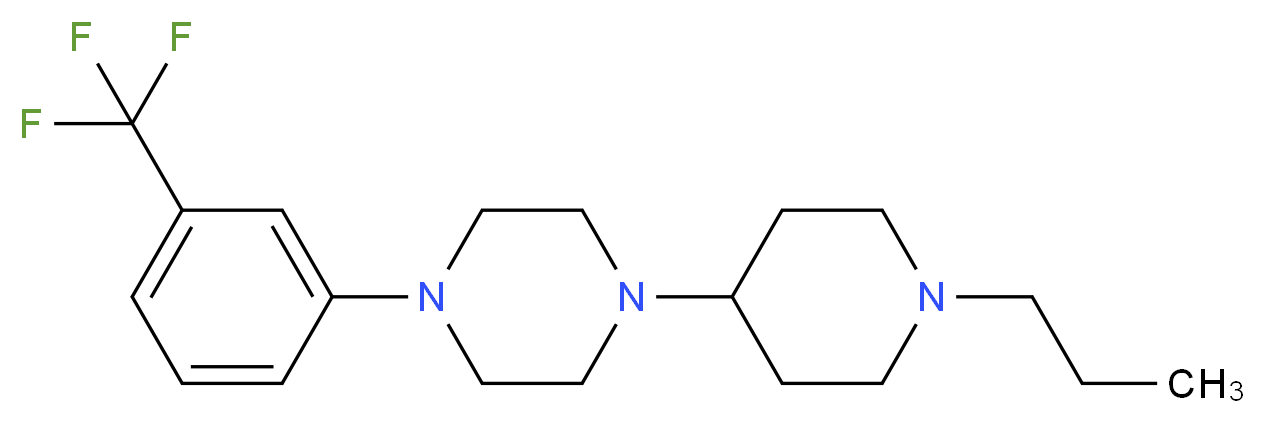 1-(1-propyl-4-piperidinyl)-4-[3-(trifluoromethyl)phenyl]piperazine_分子结构_CAS_)