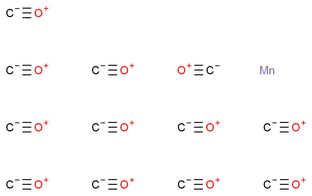 dodecakis(methanidylidyneoxidanium) manganese_分子结构_CAS_10170-69-1