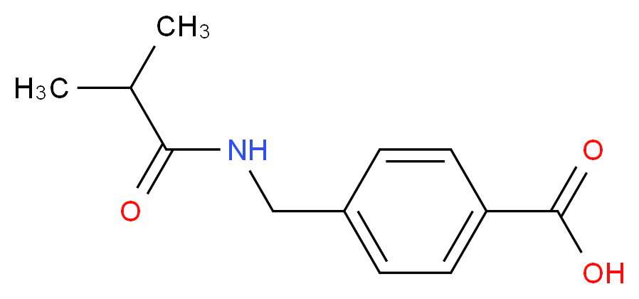 4-[(2-methylpropanamido)methyl]benzoic acid_分子结构_CAS_908495-37-4