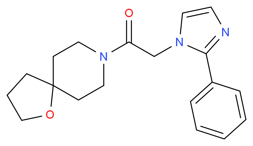8-[(2-phenyl-1H-imidazol-1-yl)acetyl]-1-oxa-8-azaspiro[4.5]decane_分子结构_CAS_)
