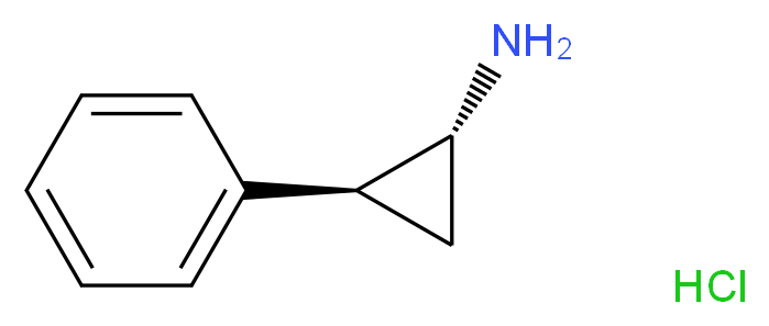 (1R,2S)-2-phenylcyclopropan-1-amine hydrochloride_分子结构_CAS_1986-47-6