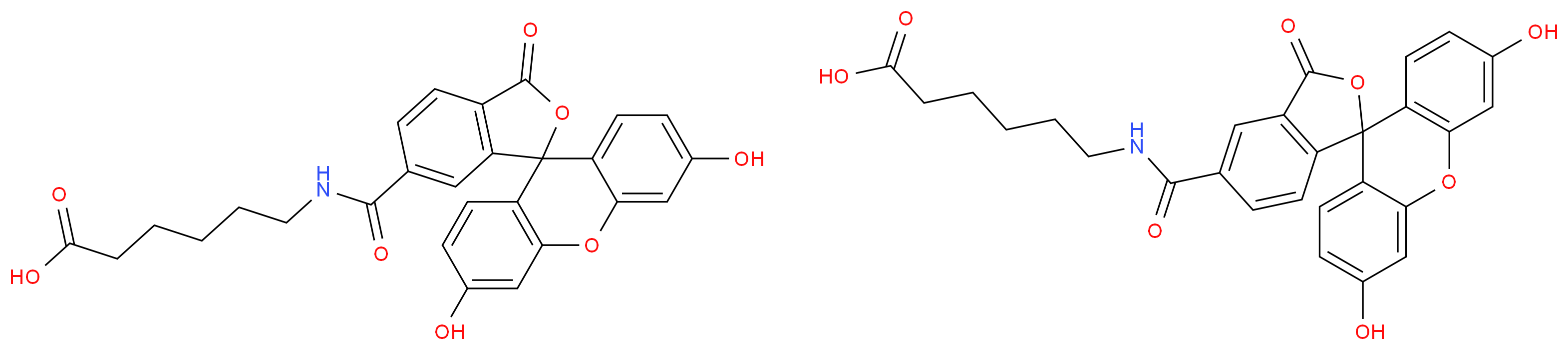 6-[Fluorescein-5(6)-carboxamido]hexanoic acid_分子结构_CAS_265981-56-4)