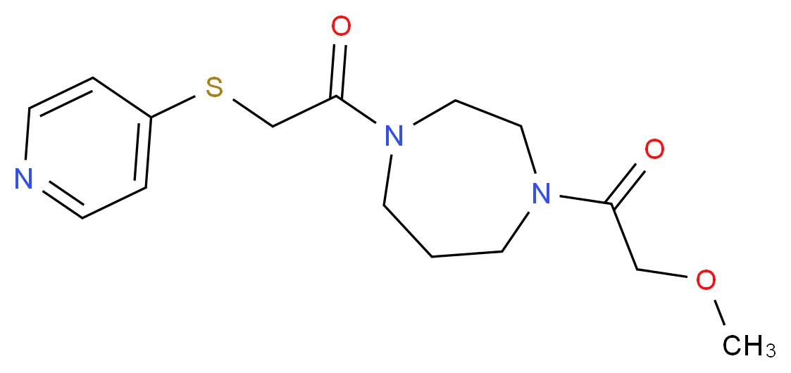 1-(methoxyacetyl)-4-[(pyridin-4-ylthio)acetyl]-1,4-diazepane_分子结构_CAS_)