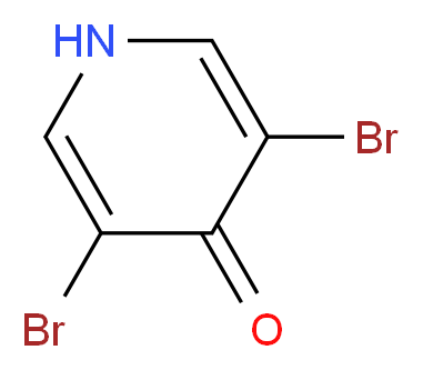 3,5-dibromo-1,4-dihydropyridin-4-one_分子结构_CAS_28419-11-6