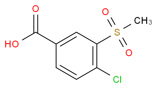 4-chloro-3-methanesulfonylbenzoic acid_分子结构_CAS_51522-07-7