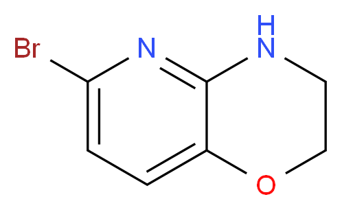 6-bromo-2H,3H,4H-pyrido[3,2-b][1,4]oxazine_分子结构_CAS_959992-62-2