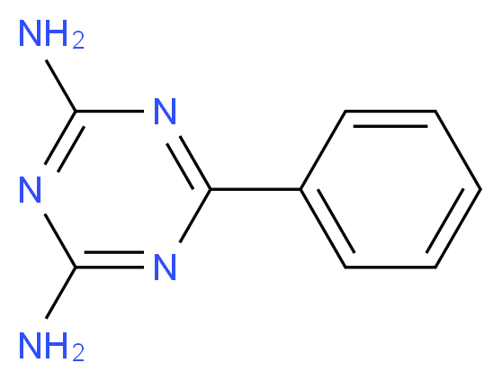 6-phenyl-1,3,5-triazine-2,4-diamine_分子结构_CAS_)