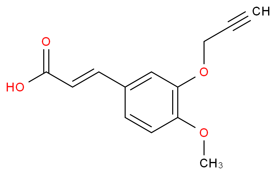 3-[4-Methoxy-3-(2-propynyloxy)phenyl]acrylic acid_分子结构_CAS_)