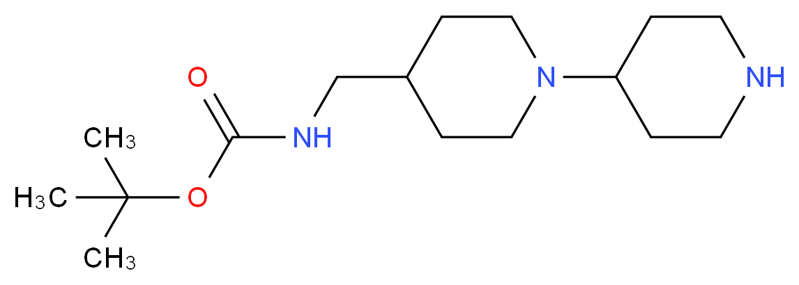 tert-Butyl (1,4'-bipiperidin-4-ylmethyl)-carbamate_分子结构_CAS_)