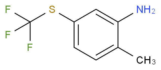 2-methyl-5-[(trifluoromethyl)sulfanyl]aniline_分子结构_CAS_933673-21-3
