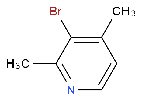 3-Bromo-2,4-dimethylpyridine_分子结构_CAS_27063-93-0)