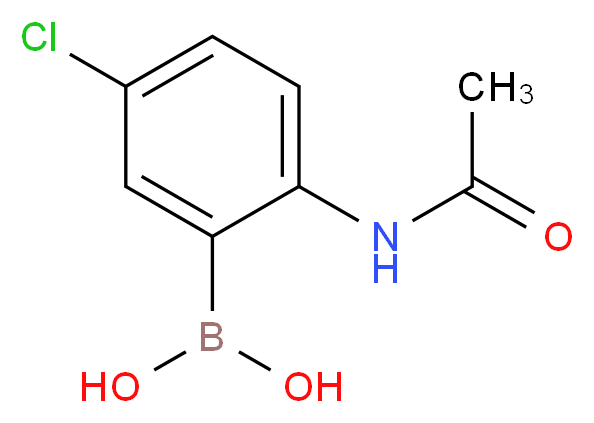 (2-Acetamido-5-chlorophenyl)boronic acid_分子结构_CAS_1072945-85-7)