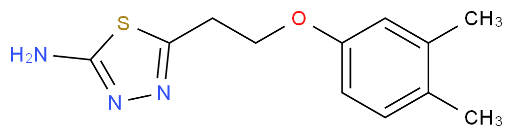 5-[2-(3,4-dimethylphenoxy)ethyl]-1,3,4-thiadiazol-2-amine_分子结构_CAS_915922-59-7