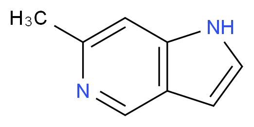 6-methyl-1H-pyrrolo[3,2-c]pyridine_分子结构_CAS_183586-34-7