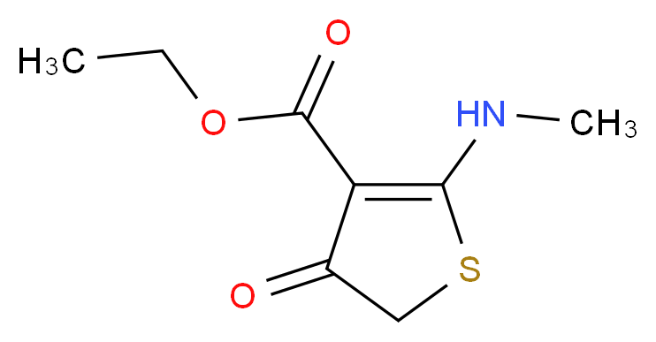 ethyl 2-(methylamino)-4-oxo-4,5-dihydrothiophene-3-carboxylate_分子结构_CAS_886360-78-7