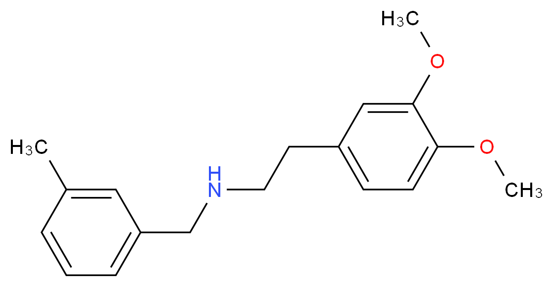 [2-(3,4-dimethoxyphenyl)ethyl][(3-methylphenyl)methyl]amine_分子结构_CAS_353773-69-0