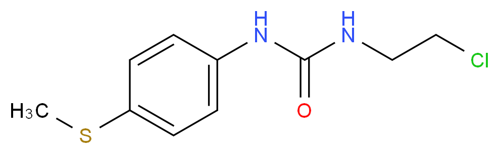 3-(2-chloroethyl)-1-[4-(methylsulfanyl)phenyl]urea_分子结构_CAS_13908-50-4