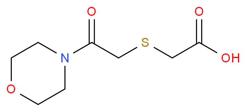 (2-Morpholin-4-yl-2-oxo-ethylsulfanyl)-acetic acid_分子结构_CAS_62770-06-3)