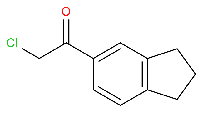 2-chloro-1-(2,3-dihydro-1H-inden-5-yl)ethan-1-one_分子结构_CAS_41202-24-8