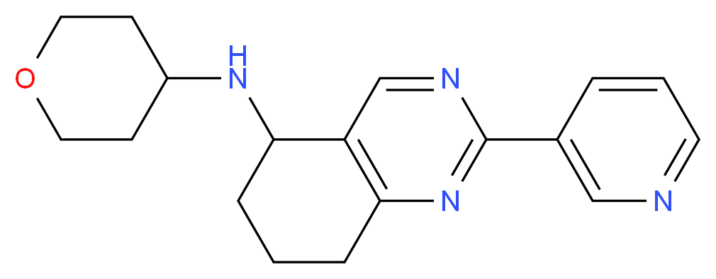 2-(3-pyridinyl)-N-(tetrahydro-2H-pyran-4-yl)-5,6,7,8-tetrahydro-5-quinazolinamine_分子结构_CAS_)