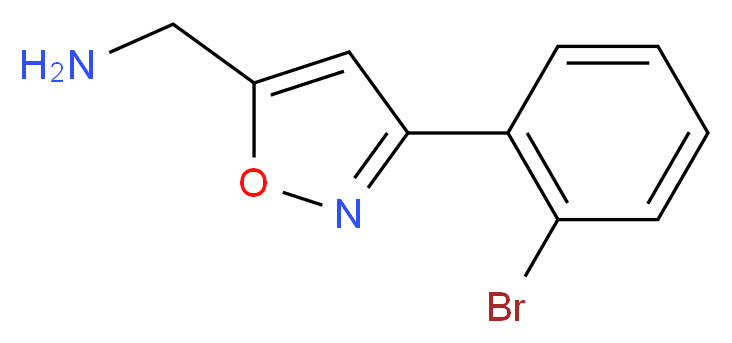 [3-(2-bromophenyl)-1,2-oxazol-5-yl]methanamine_分子结构_CAS_543713-38-8