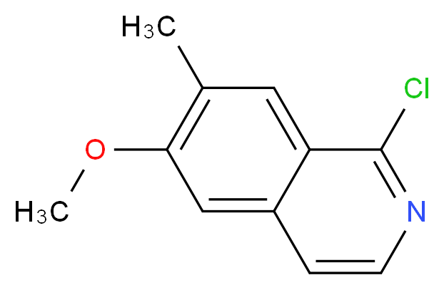 1-chloro-6-methoxy-7-methylisoquinoline_分子结构_CAS_209286-03-3