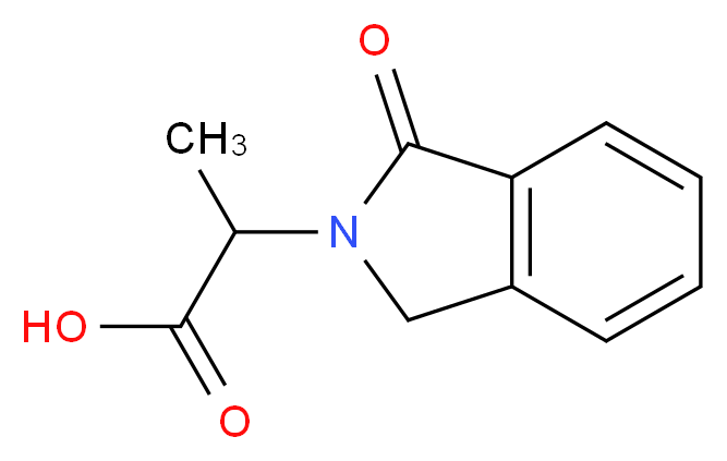 2-(1-oxo-2,3-dihydro-1H-isoindol-2-yl)propanoic acid_分子结构_CAS_67266-14-2