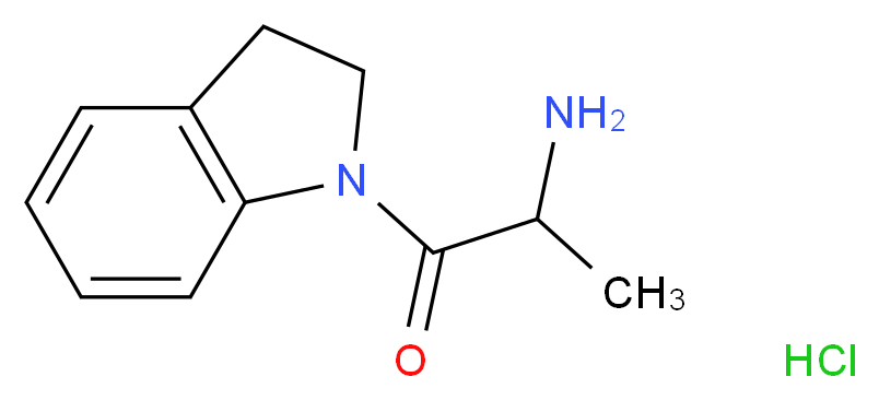 2-Amino-1-(2,3-dihydro-1H-indol-1-yl)-1-propanone hydrochloride_分子结构_CAS_)