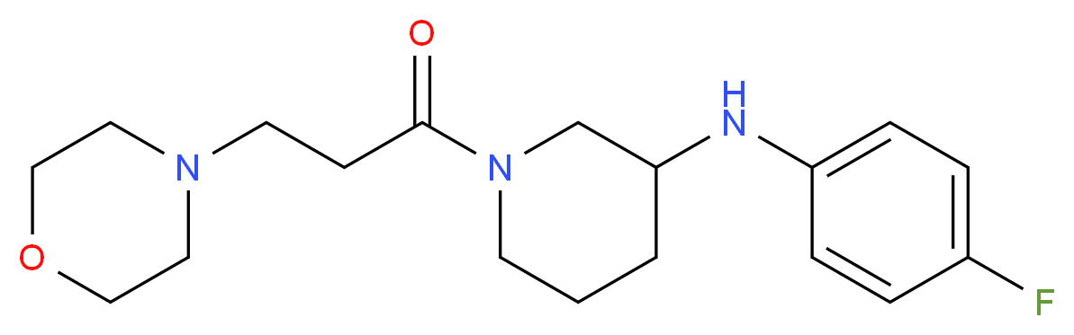 N-(4-fluorophenyl)-1-[3-(4-morpholinyl)propanoyl]-3-piperidinamine_分子结构_CAS_)